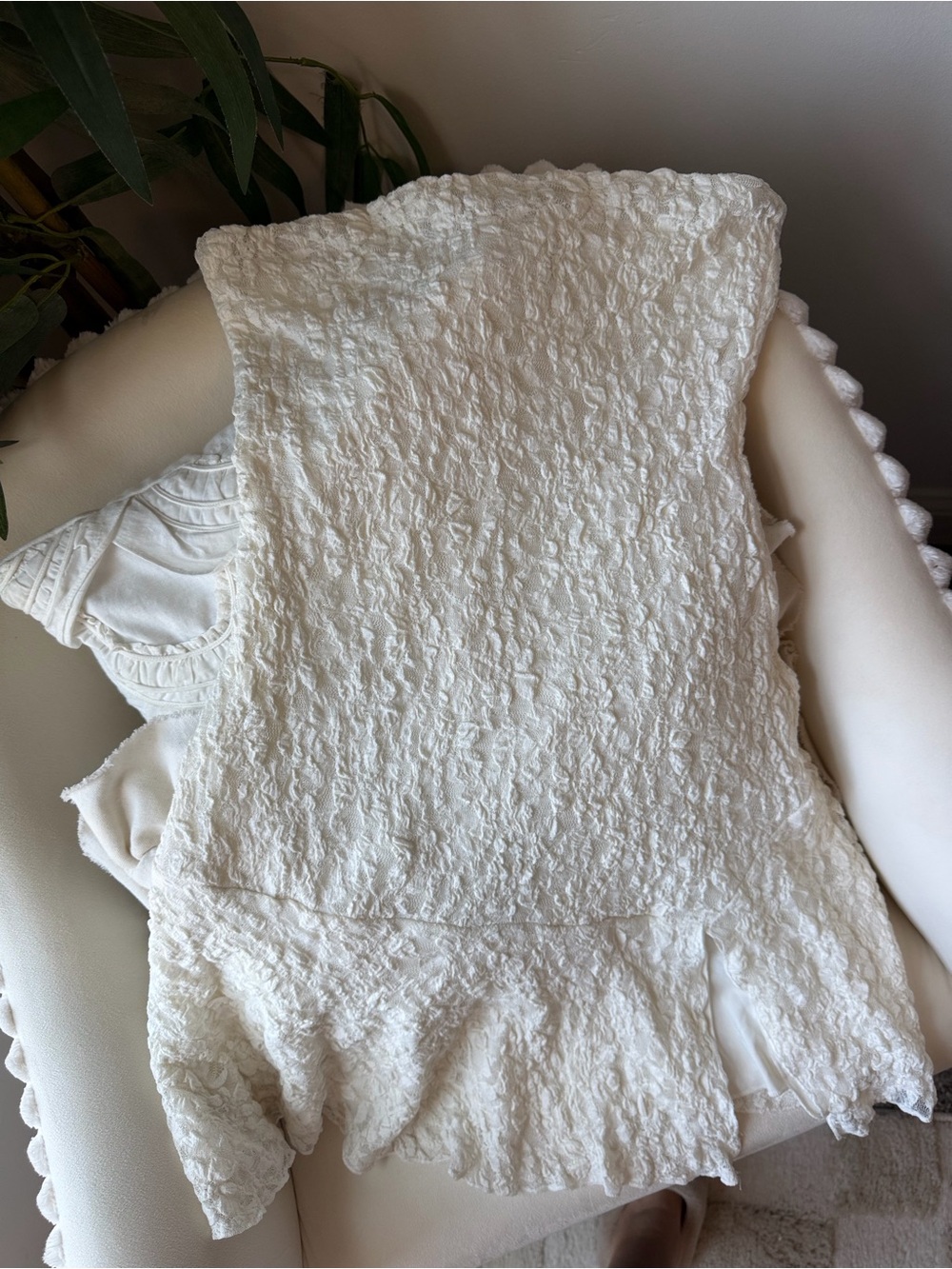 Bershka White Lace Mini Dress